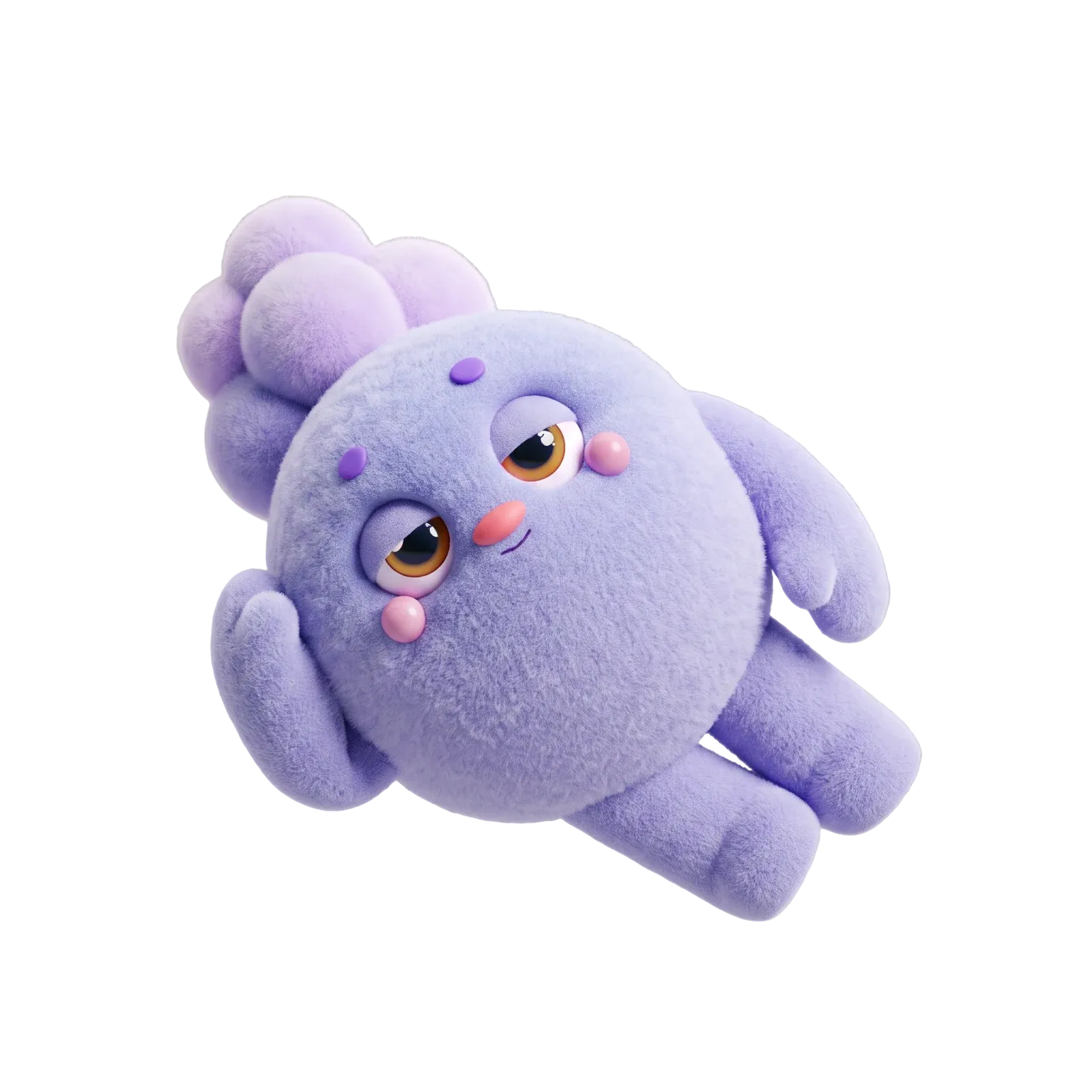 A cloud character reclining with no visible obligations.